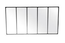 Miroir rectangulaire industriel en métal noir 167x90