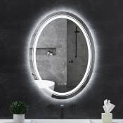 Miroir Salle de Bain led Ovale avec Éclairage Intégré