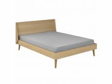 Pack lit avec matelas melba bois naturel 160x200 cm