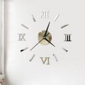 Petite horloge romaine miroir stickers muraux horloge