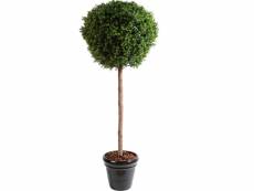 Plante artificielle haute gamme spécial extérieur / buis boule coloris vert - dim : h.180 x d.80 cm