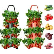 Planteur de tomates à l'envers, sacs de culture suspendus, planteur de fraises, fraises, tomates, pommes de terre, sac de plantation de légumes avec