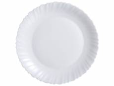 Plat à gratin luminarc feston rond blanc verre (30 cm)