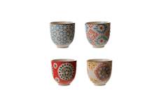 Set de 4 tasses à expresso en céramique multicolore