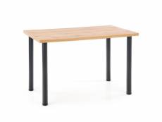 Table 120x60cm avec plateau aspect chêne wotan et