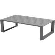 Table basse de jardin rectangulaire Allure graphite 130x70x36cm en aluminium traité époxy - Hespéride - Graphite