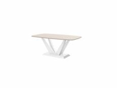 Table basse design 125 cm x 68 cm x 50 cm - cappuccino 3929