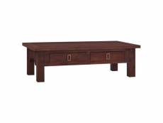 Table basse table de salon | bout de canapé marron classique 100x50x30 cm bois d'acajou massif meuble pro frco62588
