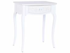 Table console en bois mdf coloris blanc - longueur