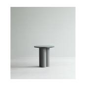 Table d'appoint grise et plateau nero marquina 40 x
