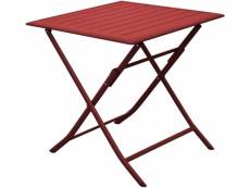 Table pliante en aluminium lorita 70cm rouge