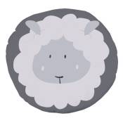 Tapis enfants circulaire en piqué à imprimé mouton