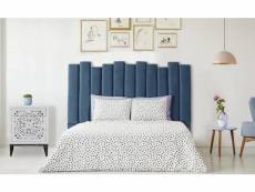 Tête de lit velours bleu avenel 160 cm