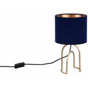 Trio - Lampe à poser design en métal et tissu Grace - Bleu