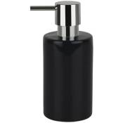 Tube' distributeur de savon liquide en grès noir 7 x 16 cm - Spirella