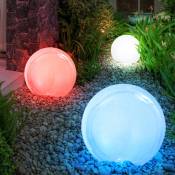 3 x lampes solaire led luminaire boule éclairage del IP44 changeur de couleur jardin terrasse