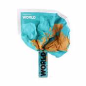Carte du monde à personnaliser Crumpled World by Cities / Noms de villes - Feutre effaçable inclus - 87 x 58 cm - Palomar multicolore en papier