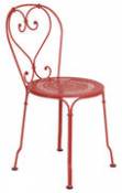 Chaise empilable 1900 / Métal - Fermob rouge en métal
