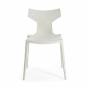 Chaise empilable Re-Chair / Matériau recyclé - Kartell blanc en plastique