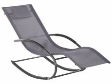 Chaise longue à bascule grise carano ii 295007