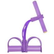 Corde de Tension Multifonctionnelle, Sit-Up Bodybuilding Expander, Pédale Pull Cordes, 4 Tube Exerciseur-purple