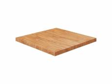 Dessus de table carré marron clair 70x70x4cm bois
