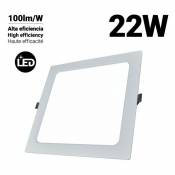 Downlight LED carré encastrable 22W | Blanc Chaud