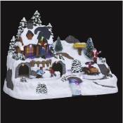 Fééric Lights And Christmas - Village de noël animé et lumineux tracteur et boule de neige - Multicolore - Multicolore