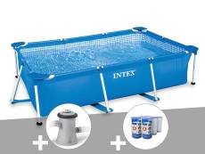 Kit piscine tubulaire rectangulaire Intex 3,00 x 2,00 x 0,75 m + Filtration à cartouche + 6 cartouches de filtration