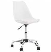 Kokoon OC00280WHWH Edea Chaise de Bureau Design Blanc/Blanc