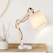 Lampe à poser Lampe à poser Lampe de bureau Lampe de chevet Liseuse Lampe, spot articulation mobile, bois maison de campagne couleur naturelle