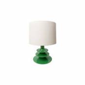 Lampe de table Pimilco / Ø 32 x H 50 cm - Bois & tissu - POPUS EDITIONS vert en tissu