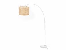 Lampe roma bambou metal naturel-blanc 195 cm - l 145
