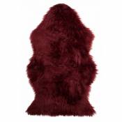 Lana Deco - Tapis imitation en fourrure rouge 98x57cm - Rouge