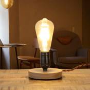 Licht-erlebnisse - Lampe de table design industriel métal E27 petite - Noir