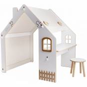 Maisonnette pour enfant en bois 'Bianelli' avec bureau