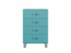 Malibu - petit meuble de rangement vintage l60cm - couleur - turquoise