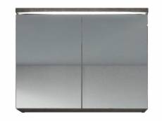Meuble a miroir paso 80 x 60 cm beton gris - miroir armoire miroir salle de bains verre armoire de rangement