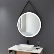 Miroir de salle de bain Rond led Φ60cm , Miroir avec éclairage Gradable Interrupteur tactile - Blanc chaud/Neutre/Blanc froide - Meykoers