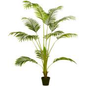 Palmier artificiel Sanwei Kwai h. 170 cm 11 grandes feuilles pot noir inclus - Vert