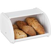 Relaxdays - Boîte à pain avec couvercle déroulant, étanche aux odeurs, pain et petits pains, contenant pour pain, en métal