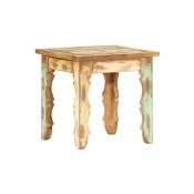 Table basse carrée bois massif recyclé clair Zingo