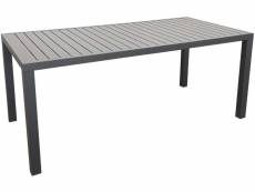 Table extérieure en aluminium plateau à lattes alice 180 cm