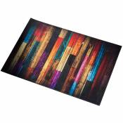 Tapis antidérapant tapis de sol, garniture de paillasson, tapis de cuisine 40 X 60 cm (bois coloré) - Ensoleillé