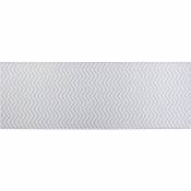Tapis Classique Blanc et Gris 70 x 200 cm en Polyester