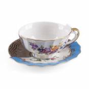 Tasse à thé Hybrid Kerma / Set tasse + soucoupe - Seletti multicolore en céramique