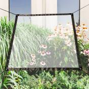 Tolletour - Bâche Transparente avec Oeillets Exterieur Plastique Serre terrasse bâches de Protection étanche pour extérieur Meubles Jardin 2x5m