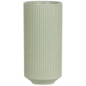 Vase en porcelaine striée grise H23