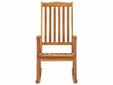 Vidaxl chaise à bascule avec coussins bois d'acacia