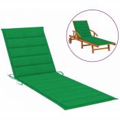 Vidaxl - Coussin de chaise longue Vert 200x50x3 cm